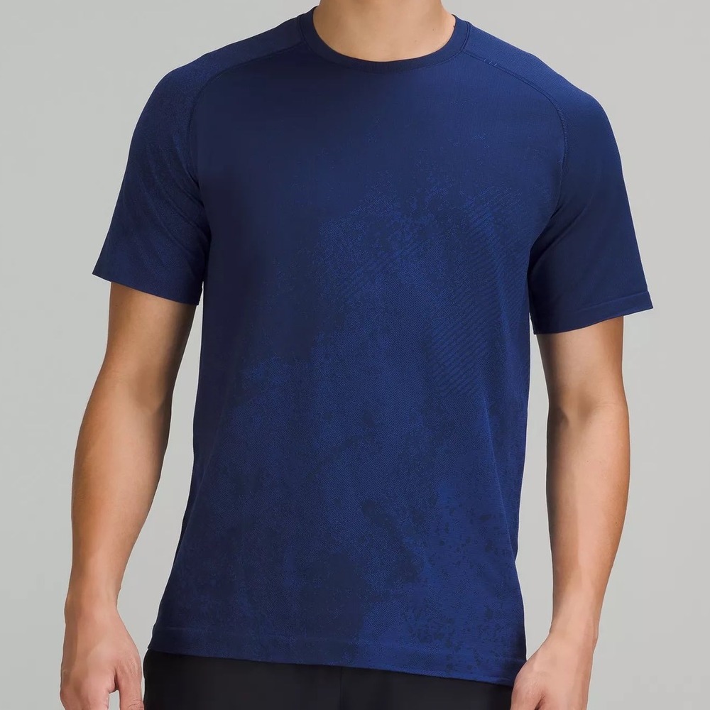 Lululemon Metal Vent Tech Short Sleeve Tee Mens‎ Sz XXL T-Shirt Blue Performance
